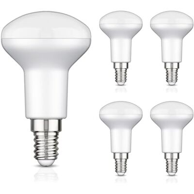 ledscom.de 5x lampadina LED E14, R50, bianco caldo (2700 K), 5,2 W, 485lm, 112°, opaca ledscom.de 5x lampadina LED E14, R50, bianco caldo (2700 K), 5,2 W, 485lm, 112°, opaca