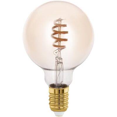 Eglo connect.z Smart Home Lampadina LED E27, G95, Matter, ZigBee, app e controllo vocale Alexa, dimmerabile, bianco caldo-bianco freddo, 806 lumen, 7 W, vintage, colore ambrato Eglo connect.z Smart Home Lampadina LED E27, G95, Matter, ZigBee, app e controllo vocale Alexa, dimmerabile, bianco caldo-bianco freddo, 806 lumen, 7 W, vintage, colore ambrato
