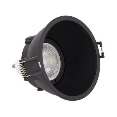XANLITE Faretto LED a Incasso, in Alluminio, Lampadina GU10 Inclusa, Temperatura 2700 K, Classe energetica A+, Luce Bianca Calda, Rotonda Profonda, Colore: Nero XANLITE Faretto LED a Incasso, in Alluminio, Lampadina GU10 Inclusa, Temperatura 2700 K, Classe energetica A+, Luce Bianca Calda, Rotonda Profonda, Colore: Nero