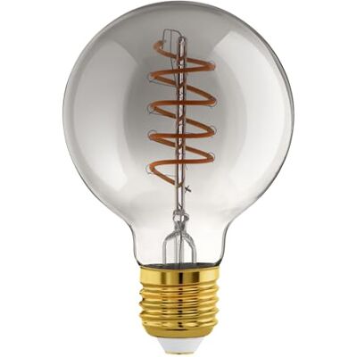 Eglo connect.z Lampadina LED Smart Home E27, G80, ZigBee, app e controllo vocale Alexa, dimmerabile, colore luce: bianco caldo, 4 W, design vintage in vetro fumé Eglo connect.z Lampadina LED Smart Home E27, G80, ZigBee, app e controllo vocale Alexa, dimmerabile, colore luce: bianco caldo, 4 W, design vintage in vetro fumé