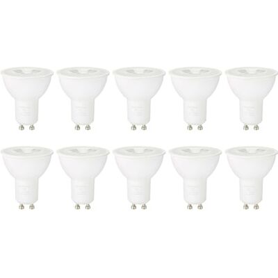 Amazon Basics Faretto a LED GU10 da 3 W (equivalenti a 35 W), bianco caldo, Non Dimmerabile (confezione da 10 pezzi) Amazon Basics Faretto a LED GU10 da 3 W (equivalenti a 35 W), bianco caldo, Non Dimmerabile (confezione da 10 pezzi)