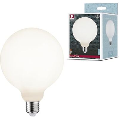 Paulmann White Lampion Edition lampadina a filamento LED Globe G125 230V E27 4,3W 400lm dimmerabile 125mm bianco vetro 3000K Paulmann White Lampion Edition lampadina a filamento LED Globe G125 230V E27 4,3W 400lm dimmerabile 125mm bianco vetro 3000K