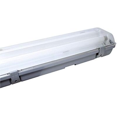 Tibelec réglettes doppio Fluo IP65 2 X 58 W 2 x 5220 lumen, Policarbonato, 116 W, Grigio, 1565 X 115 x 86 mm Tibelec réglettes doppio Fluo IP65 2 X 58 W 2 x 5220 lumen, Policarbonato, 116 W, Grigio, 1565 X 115 x 86 mm