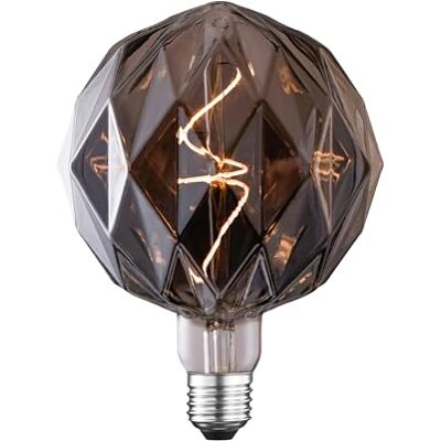 Suprema , Lampadina LED Decorativa, Globo Diamond, Dimmerabile, Luce Calda 1800K, Attacco E27 (Smoke) Suprema , Lampadina LED Decorativa, Globo Diamond, Dimmerabile, Luce Calda 1800K, Attacco E27 (Smoke)