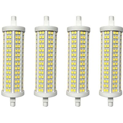 LEDLUX 4 Pezzi Lampada Led R7S 118mm Dimmerabile, 20W=250W 2500lm, Diametro 30mm, Angolo Luce 360°, Bianco Neutro 4000K LEDLUX 4 Pezzi Lampada Led R7S 118mm Dimmerabile, 20W=250W 2500lm, Diametro 30mm, Angolo Luce 360°, Bianco Neutro 4000K