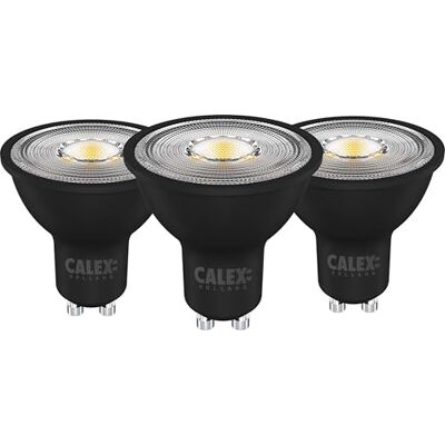 CALEX Faretto LED GU10, Nero, 2700K Luce calda, con sensore giorno/notte, per Interni & Esterni CALEX Faretto LED GU10, Nero, 2700K Luce calda, con sensore giorno/notte, per Interni & Esterni
