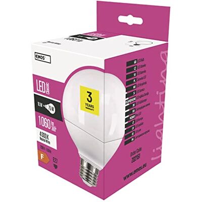 EMOS a +, LED Lampada Classic Globe, Vetro, 11,5 W, E27, Trasparente, 10 x 10 x 14 cm EMOS a +, LED Lampada Classic Globe, Vetro, 11,5 W, E27, Trasparente, 10 x 10 x 14 cm