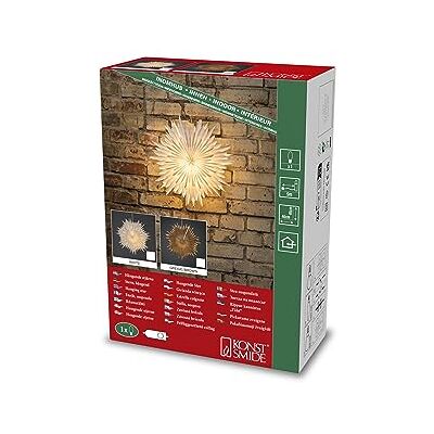 Konstsmide Stella di Carta Bianca, Collegamento con Interruttore on/off, Senza Lampadina, Attacco E14, 230 V, Cavo Konstsmide Stella di Carta Bianca, Collegamento con Interruttore on/off, Senza Lampadina, Attacco E14, 230 V, Cavo