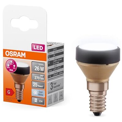 OSRAM Flat Lamp, lampada LED ultra-compatta e piatta con attacco E27, bianco freddo (4000K), economica con un consumo di 3.5W, dimmerabile in 3 fasi tramite interruttore a parete, confezione da 6 OSRAM Flat Lamp, lampada LED ultra-compatta e piatta con attacco E27, bianco freddo (4000K), economica con un consumo di 3.5W, dimmerabile in 3 fasi tramite interruttore a parete, confezione da 6