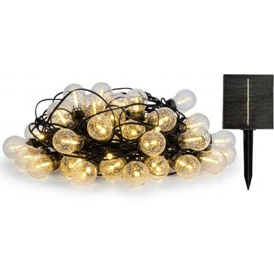 Lumisky Ghirlanda luminosa solare 25 lampadine bolle LED bianco caldo dimmerabile 20m Lumisky Ghirlanda luminosa solare 25 lampadine bolle LED bianco caldo dimmerabile 20m