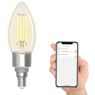 Levitantes Lampadina Intelligente WiFi Filamento C35 E14 Candela Trasparente 4.5W 470Lm Compatibile con Alexa e Google Home Levitantes Lampadina Intelligente WiFi Filamento C35 E14 Candela Trasparente 4.5W 470Lm Compatibile con Alexa e Google Home