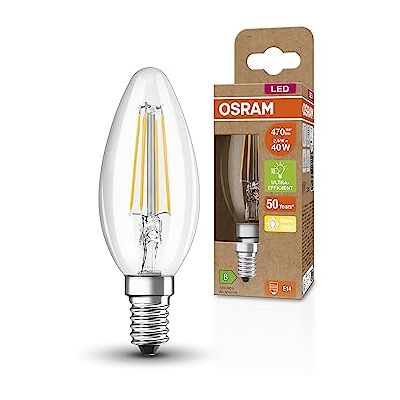 OSRAM Lampada LED SUPERSTAR+ CLASSIC B FIL 40, E14, candela, 2.5W, 470lm, 2700K, luce bianca calda, tecnologia a filamento LED, basso consumo energetico, classe di efficienza energetica B OSRAM Lampada LED SUPERSTAR+ CLASSIC B FIL 40, E14, candela, 2.5W, 470lm, 2700K, luce bianca calda, tecnologia a filamento LED, basso consumo energetico, classe di efficienza energetica B