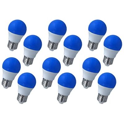 LEDLUX 12 Pezzo Lampadina Led E27 Blu, 4W=35W 220V, Forma Globo G45, Per Decorazione Feste LEDLUX 12 Pezzo Lampadina Led E27 Blu, 4W=35W 220V, Forma Globo G45, Per Decorazione Feste