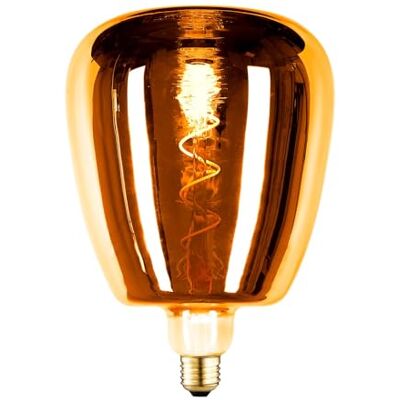Suprema Lampada LED Vintage a Filamento, Finitura Rame, Dimmerabile, Attacco E27, Effetto Luce a Spirale, 220-240V, Luce Calda 2200K, 4W, Dimensioni 140x210 mm Suprema Lampada LED Vintage a Filamento, Finitura Rame, Dimmerabile, Attacco E27, Effetto Luce a Spirale, 220-240V, Luce Calda 2200K, 4W, Dimensioni 140x210 mm