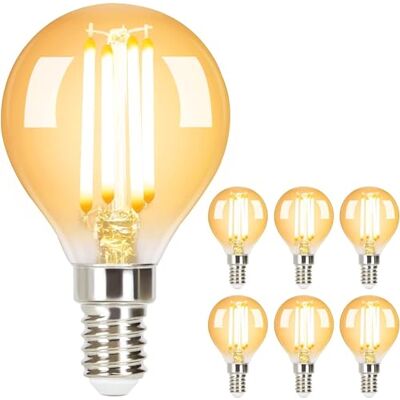 BHMAOYN Lampadina 12 V E14 G45 4 W, 400 lm, AC/DC 12-24 V, luce bianca calda 2700 K, sostituisce 40 W incandescenza, piccola LED per campeggio, giardino, non dimmerabile BHMAOYN Lampadina 12 V E14 G45 4 W, 400 lm, AC/DC 12-24 V, luce bianca calda 2700 K, sostituisce 40 W incandescenza, piccola LED per campeggio, giardino, non dimmerabile
