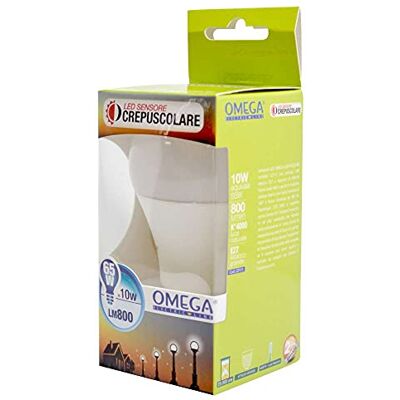 Omega LAMPADA LED A60 CON SENSORE DAY&NIGHT 10WATT 4000K 800LM E27 LUCE NATURALE CON SENSORE CREPUSCOLARE Omega LAMPADA LED A60 CON SENSORE DAY&NIGHT 10WATT 4000K 800LM E27 LUCE NATURALE CON SENSORE CREPUSCOLARE