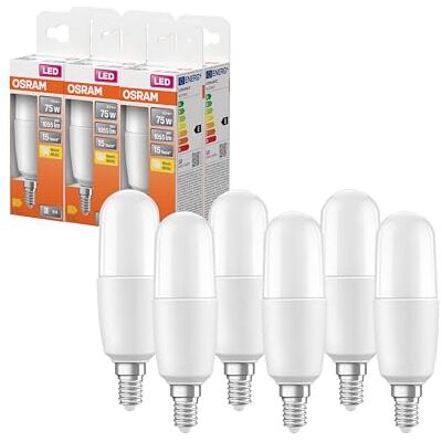 Lampadina LED Osram E14 - Fredda Bianca - 8W, 60W equivalenti, Opale, Confezione da 6 Lampadina LED Osram E14 - Fredda Bianca - 8W, 60W equivalenti, Opale, Confezione da 6
