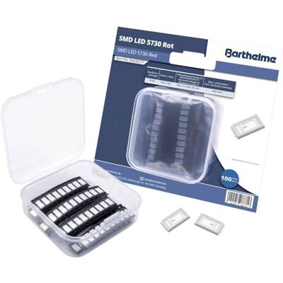 BARTHELME Set LED SMD 5730 rosso 500 mcd 120° 55mA 2V 100pz Bulk BARTHELME Set LED SMD 5730 rosso 500 mcd 120° 55mA 2V 100pz Bulk