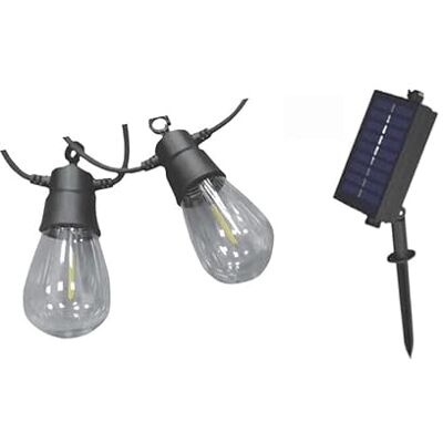WatioWave KIT 5 MT GUIRNALDA SOLARE 10 LAMPADINE C/SENSORE CREPUSCOLARE 6500K IP45 WatioWave KIT 5 MT GUIRNALDA SOLARE 10 LAMPADINE C/SENSORE CREPUSCOLARE 6500K IP45