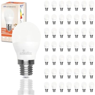 LED ATOMANT 50x Lampadina LED E27 G45 9W Bianco Freddo 950lm Attacco grande, 6500K LED ATOMANT 50x Lampadina LED E27 G45 9W Bianco Freddo 950lm Attacco grande, 6500K