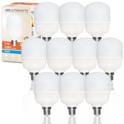 LED ATOMANT 10x Lampadina LED E27 T70 22W Bianco Freddo 2330lm 6500K LED ATOMANT 10x Lampadina LED E27 T70 22W Bianco Freddo 2330lm 6500K