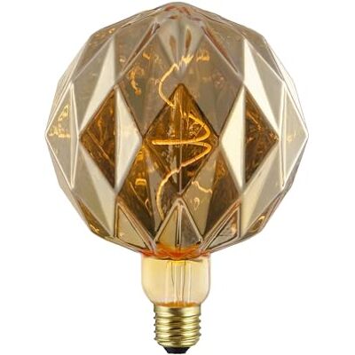 Suprema , Lampadina LED Decorativa, Globo Diamond, Dimmerabile, Luce Calda 1800K, Attacco E27 (Oro) Suprema , Lampadina LED Decorativa, Globo Diamond, Dimmerabile, Luce Calda 1800K, Attacco E27 (Oro)