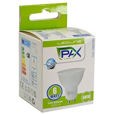 Omega PAX LIGHT FARETTO LED GU10 6W 480LM 4000K GU10 A+ Omega PAX LIGHT FARETTO LED GU10 6W 480LM 4000K GU10 A+