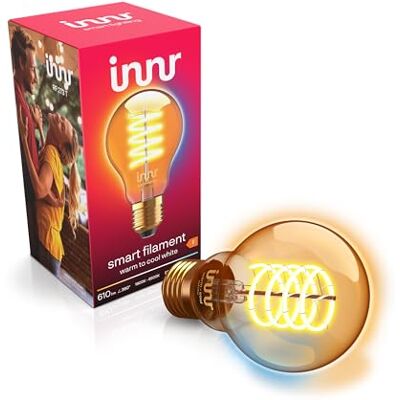 innr Lampadina Smart Filamento E27, per Hue* e hub Zigbee LED, Luce Bianca Calda e Fredda, 1800K-6500K, 610 lumen, Dimmerabile innr Lampadina Smart Filamento E27, per Hue* e hub Zigbee LED, Luce Bianca Calda e Fredda, 1800K-6500K, 610 lumen, Dimmerabile