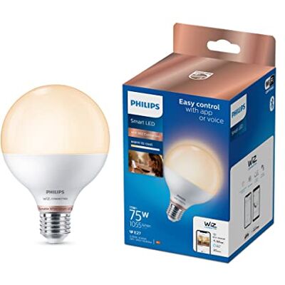 Philips WIZ BOMBILLA GLOBO E27 11W 2.700K-6.500K 1055LM WIFI Philips WIZ BOMBILLA GLOBO E27 11W 2.700K-6.500K 1055LM WIFI