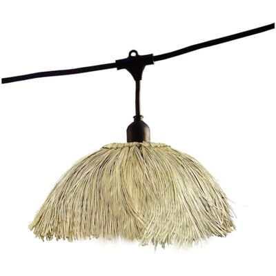 Lumisky Ghirlanda luminosa esterna collegabile 6 m con 7 lampadine LED filamento E27 bianco caldo Paralume in paglia bohémien Lumisky Ghirlanda luminosa esterna collegabile 6 m con 7 lampadine LED filamento E27 bianco caldo Paralume in paglia bohémien