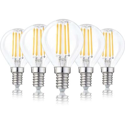 Hellum 5 lampadine LED goccia E14 dimmerabili 4,2W sostituisce 40W chiaro Lampadina goccia dimmerabile luce calda 470 lm, 2700 K, E14, filamento LED, CRI 90 Ra, sostituisce 40W Incandescenza 220650 Hellum 5 lampadine LED goccia E14 dimmerabili 4,2W sostituisce 40W chiaro Lampadina goccia dimmerabile luce calda 470 lm, 2700 K, E14, filamento LED, CRI 90 Ra, sostituisce 40W Incandescenza 220650