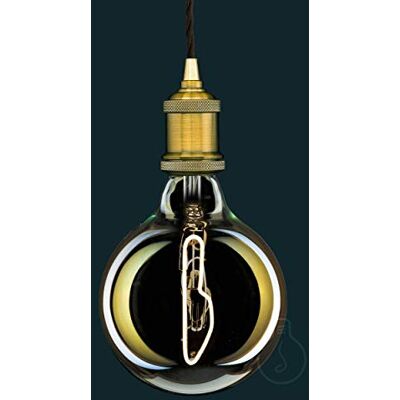 AMARCORDS Lampadina Led dimmerabile, filamento COLTELLO, luce calda 2700K, vetro ambrato tipo globo, E27, 4W AMARCORDS Lampadina Led dimmerabile, filamento COLTELLO, luce calda 2700K, vetro ambrato tipo globo, E27, 4W