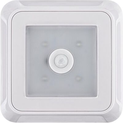 MÜLLER LICHT Müller luce LED PLAFONIERA 4eckig con sensore di movimento bianco, con 4 x AAA batteria batteria ml, Plastica, bianco, 1 pezzo MÜLLER LICHT Müller luce LED PLAFONIERA 4eckig con sensore di movimento bianco, con 4 x AAA batteria batteria ml, Plastica, bianco, 1 pezzo