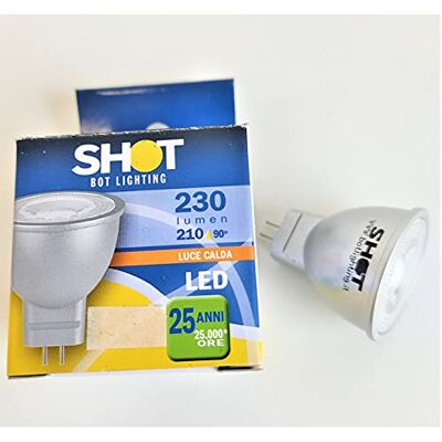SHOT BOT LIGHTING LAMPADINA LED GU4 2,6W FARETTO MR11 12V (Luce Calda) SHOT BOT LIGHTING LAMPADINA LED GU4 2,6W FARETTO MR11 12V (Luce Calda)