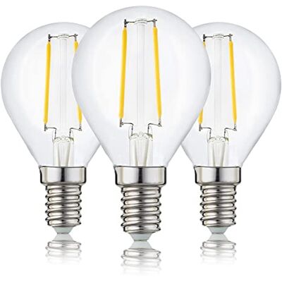 Hellum 3 lampadine LED goccia E14 2,2W sostituisce 25W vetro chiaro Lampadina goccia luce calda 250lm, 2700K, E14, filamento LED, sostituisce 25W Incandescenza 208108 Hellum 3 lampadine LED goccia E14 2,2W sostituisce 25W vetro chiaro Lampadina goccia luce calda 250lm, 2700K, E14, filamento LED, sostituisce 25W Incandescenza 208108