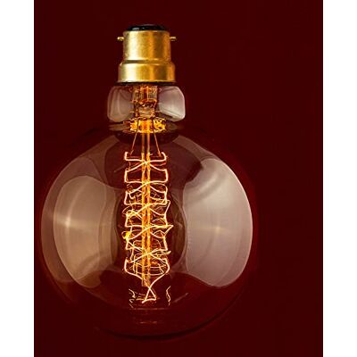 William & Watson Lampadina Edison B22 vintage XL – M Globe a spirale, attacco a baionetta 40 W (G95) William & Watson Lampadina Edison B22 vintage XL – M Globe a spirale, attacco a baionetta 40 W (G95)