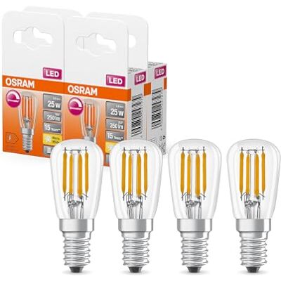 OSRAM LED Lampada LED speciale a forma di goccia, trasparente, multicolore, 2,8 W, 250 lm, 2700 K per luce bianca calda, attacco E14, diametro 26 mm, EEK F, dimmerabile, pacco da 6 OSRAM LED Lampada LED speciale a forma di goccia, trasparente, multicolore, 2,8 W, 250 lm, 2700 K per luce bianca calda, attacco E14, diametro 26 mm, EEK F, dimmerabile, pacco da 6