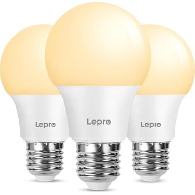 Lepro Lampadine LED E27 A60 806LM, 8.5W ≈ 60W, 2700K, Angolo 180°, 3pcs Non Dimmable, CRI>80, LED Lampadina Super Luminosa, Nessuno Sfarfallio, Risparmio Energetico Superiore al 86% Lepro Lampadine LED E27 A60 806LM, 8.5W ≈ 60W, 2700K, Angolo 180°, 3pcs Non Dimmable, CRI>80, LED Lampadina Super Luminosa, Nessuno Sfarfallio, Risparmio Energetico Superiore al 86%