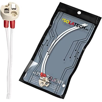 ISOLATECH 1x Portalampade universali MR16 MR11 GU5.3 G4 in ceramica Max.250V/2A, Per LED e lampadine a risparmio energetico, Resistente al calore, Per la casa e il bagno ISOLATECH 1x Portalampade universali MR16 MR11 GU5.3 G4 in ceramica Max.250V/2A, Per LED e lampadine a risparmio energetico, Resistente al calore, Per la casa e il bagno