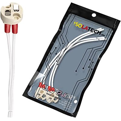 ISOLATECH 2x Portalampade universali MR16 MR11 GU5.3 G4 in ceramica Max.250V/2A, Per LED e lampadine a risparmio energetico, Resistente al calore, Per la casa e il bagno ISOLATECH 2x Portalampade universali MR16 MR11 GU5.3 G4 in ceramica Max.250V/2A, Per LED e lampadine a risparmio energetico, Resistente al calore, Per la casa e il bagno