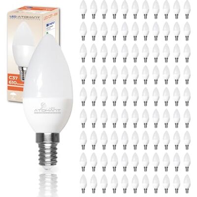 LED ATOMANT 100x Lampadina LED E14 Candela C37 6W Bianco Caldo 610lm Attacco piccolo LED ATOMANT 100x Lampadina LED E14 Candela C37 6W Bianco Caldo 610lm Attacco piccolo