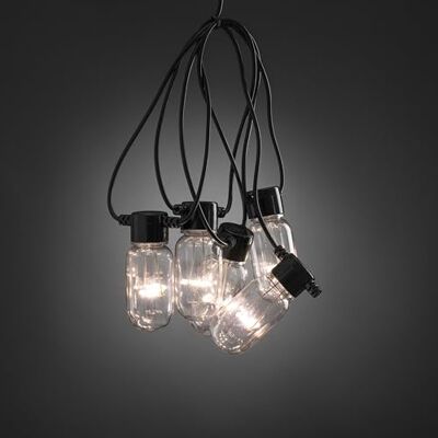 Konstsmide Outdoor Lighting ovale per feste, a forma di lampadina, luci di Natale a 10 LED, colore: trasparente, 10 bulbs Konstsmide Outdoor Lighting ovale per feste, a forma di lampadina, luci di Natale a 10 LED, colore: trasparente, 10 bulbs