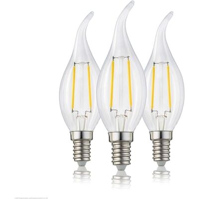 Hellum 3x Lampadine LED candela vento E14 2,2W sostituisce 25W chiaro Lampadina a fiamma luce calda 250 lm, 2700 K, E14, filamento LED, lampade bianco caldo, sostituisce 25W 207309 Hellum 3x Lampadine LED candela vento E14 2,2W sostituisce 25W chiaro Lampadina a fiamma luce calda 250 lm, 2700 K, E14, filamento LED, lampade bianco caldo, sostituisce 25W 207309