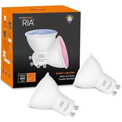 ADUROSMART GU10 Faretto LED intelligente, compatibile con Hue, Alexa, Google (confezione da 2) ADUROSMART GU10 Faretto LED intelligente, compatibile con Hue, Alexa, Google (confezione da 2)