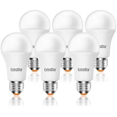 EXTRASTAR Lampadina LED E27, 12W (equivalenti a 96W), 3000K, luce bianca calda Pacco da 6 EXTRASTAR Lampadina LED E27, 12W (equivalenti a 96W), 3000K, luce bianca calda Pacco da 6