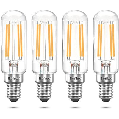 Bonlux Lampadina LED E14 12V 4W T25 lampadina a Filamento LED Bianco Caldo 2700K, 40W equivalente (Confezione da 4) Bonlux Lampadina LED E14 12V 4W T25 lampadina a Filamento LED Bianco Caldo 2700K, 40W equivalente (Confezione da 4)