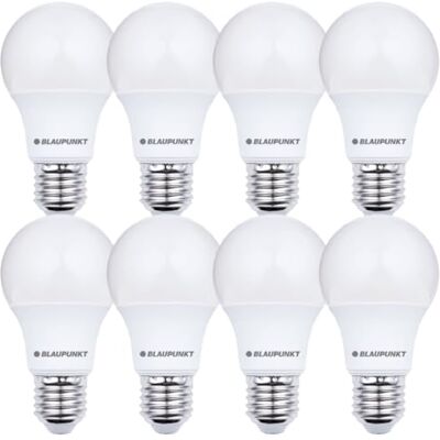 Blaupunkt Lampadina LED Classica A60, lampada, E27, 6W, sostituisce da 60W, bianco naturale 4000K, luce naturale neutra diurna, non dimmerabile, 600 lumen, interno esterno, 8 pezzi (confezione da 8) Blaupunkt Lampadina LED Classica A60, lampada, E27, 6W, sostituisce da 60W, bianco naturale 4000K, luce naturale neutra diurna, non dimmerabile, 600 lumen, interno esterno, 8 pezzi (confezione da 8)
