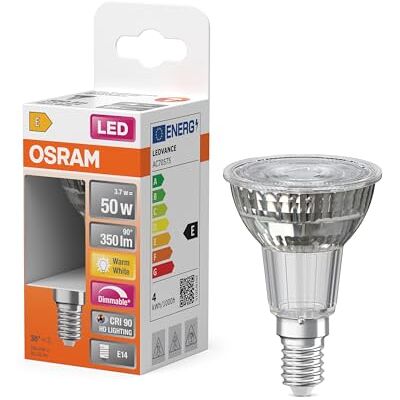OSRAM Riflettore LED Spot Superstar PAR16 50 dimmerabile, 2700 K bianco caldo, 3,7 W, E14, 36°, 350 lm, 15.000 h, per illuminazione spot, illuminazione d'accento, attacco piccolo OSRAM Riflettore LED Spot Superstar PAR16 50 dimmerabile, 2700 K bianco caldo, 3,7 W, E14, 36°, 350 lm, 15.000 h, per illuminazione spot, illuminazione d'accento, attacco piccolo