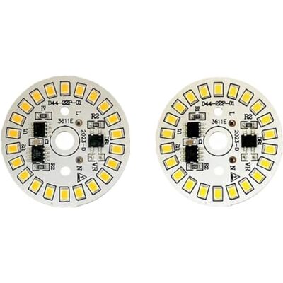 Pearl 2 pezzi LED Lampadina Patch Lampada SMD Piastra Circolare Modulo Sorgente Luminosa Piastra for Lampadina AC 220V Led Chip Faretto Downlight Lampada LED(15W-220V,Warm White) Pearl 2 pezzi LED Lampadina Patch Lampada SMD Piastra Circolare Modulo Sorgente Luminosa Piastra for Lampadina AC 220V Led Chip Faretto Downlight Lampada LED(15W-220V,Warm White)