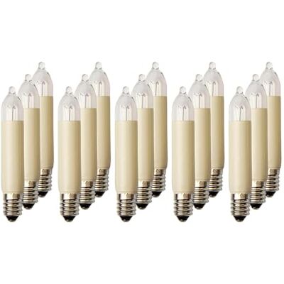 Hellum lampadine a incandescenza di ricambio 15 pz, 12V 3W E10, 151381 Lampadine di ricambio E10 (Ø10 mm), 20 luci, 15 pz, per esterni, candela a stelo corto, 22 lm, per catene luminose Hellum lampadine a incandescenza di ricambio 15 pz, 12V 3W E10, 151381 Lampadine di ricambio E10 (Ø10 mm), 20 luci, 15 pz, per esterni, candela a stelo corto, 22 lm, per catene luminose